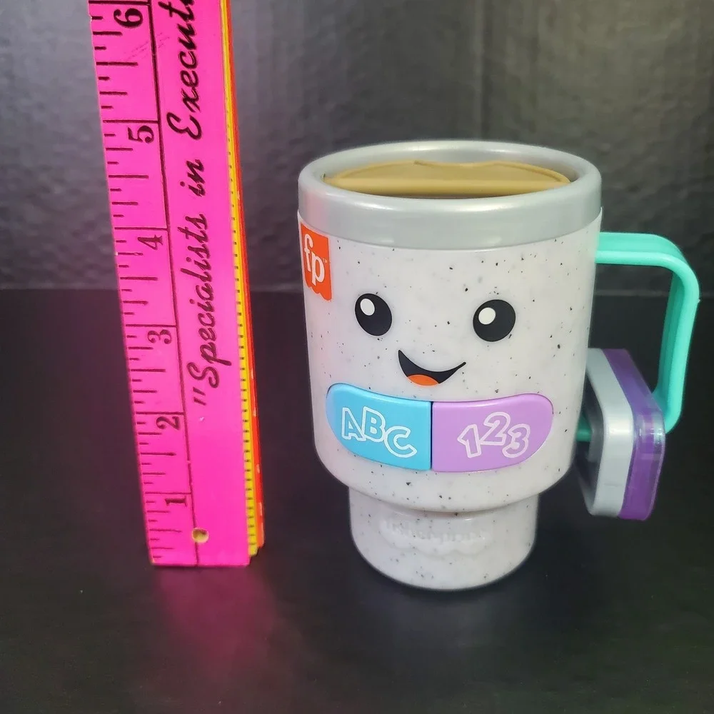 Fisher Price Laugh & Learn Musical Coffee Cup Talking Tumbler LIGHTS Up VIDEO